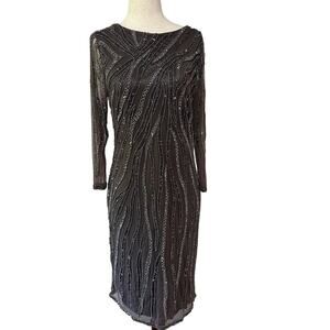 J KARA Women's All Over Beaded Short Dress Size 6